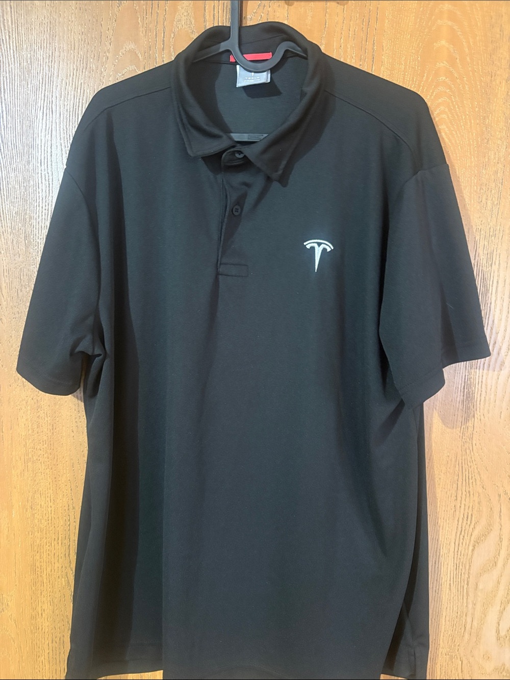Tesla Black Polo with White Logo